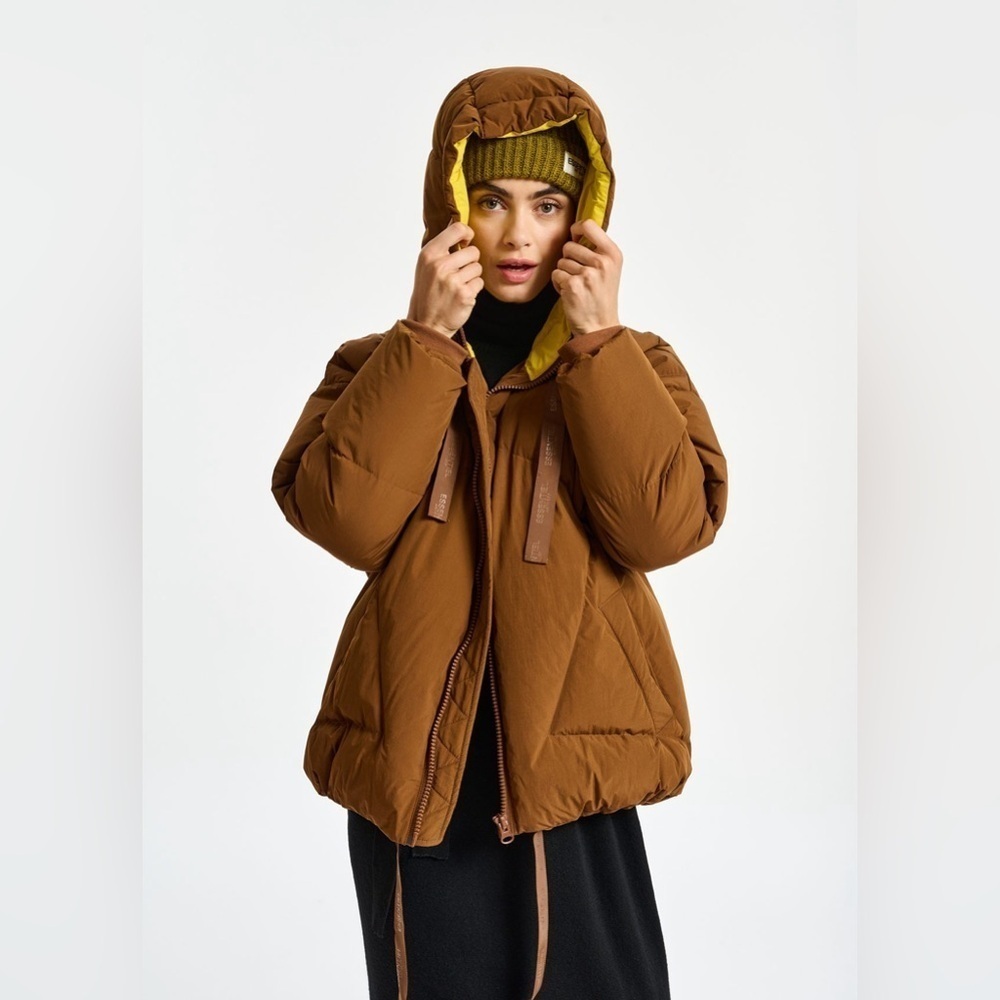 Essentiel antwerp brown and yellow chameleon puffer jacket - Picture 4 of 16